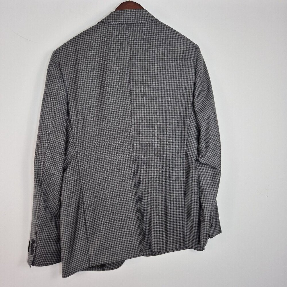 John Varvatos Star Bleecker sport coat Size 40 R gray check jacket 100% wool (37 - Picture 12 of 16